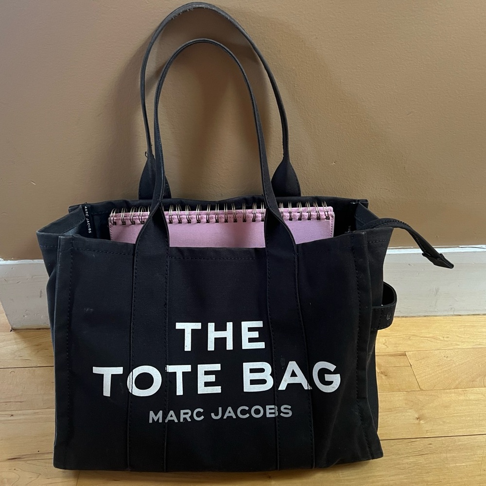 Marc Jacobs Black Canvas Tote Bag